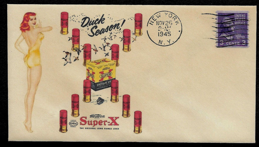  Vintage Super-X Shotgun Shells Ad Featured on Collector\'s Envelope *OP380