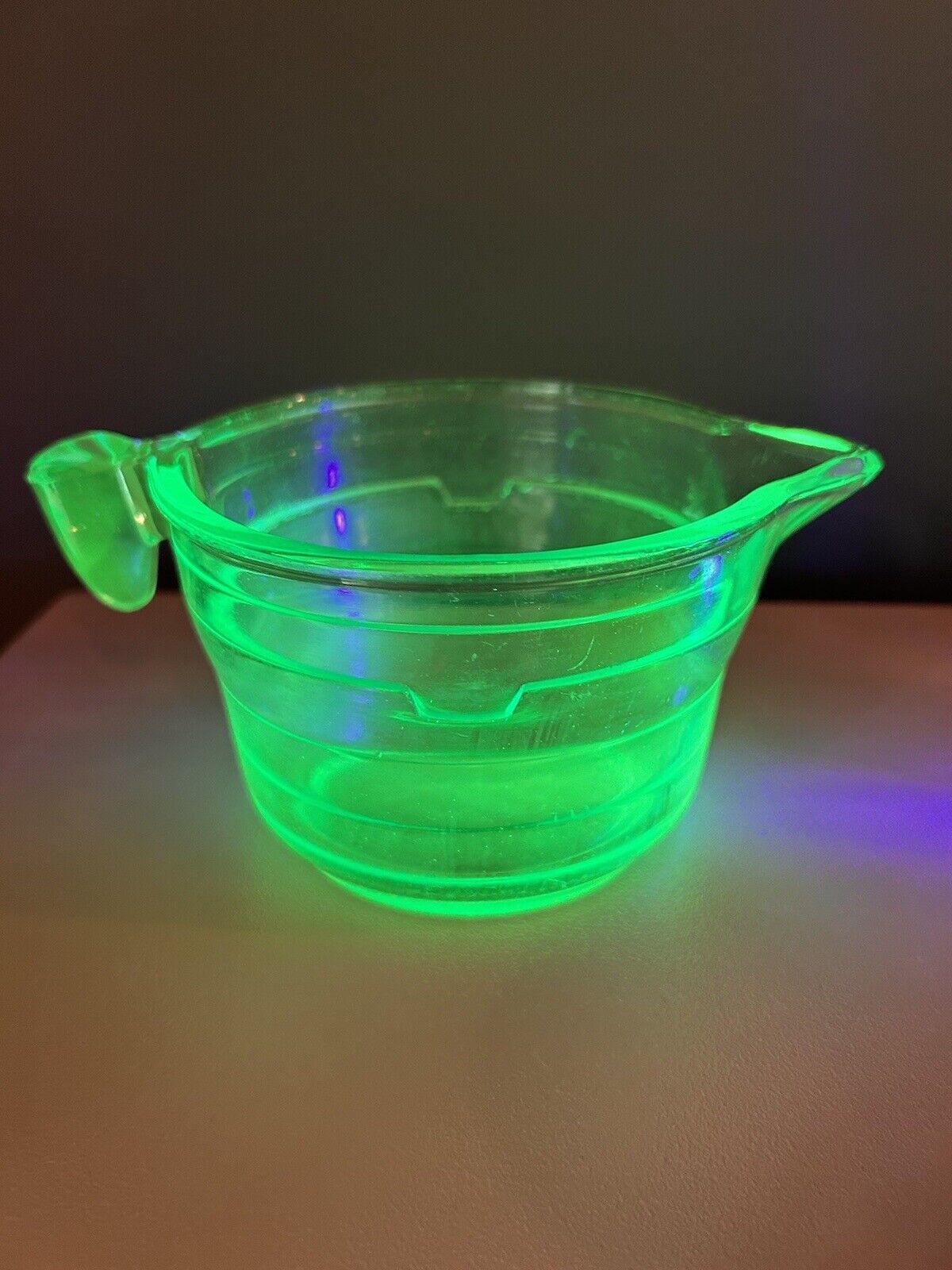 Vintage Green Depression Glass Measuring Cup