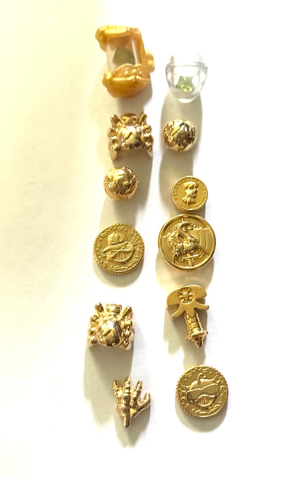 Treasure X real gold dipped treasures (10) and (2) peridots