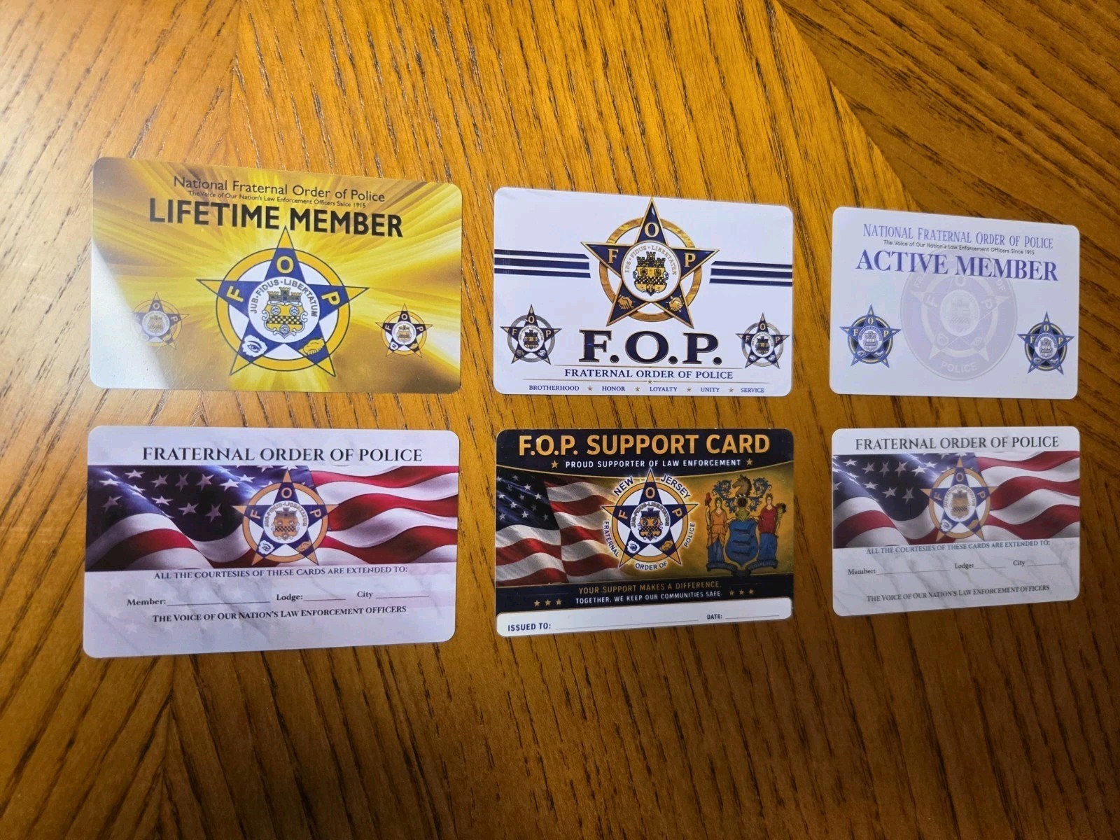 POLICE Supporter Lot - (6) Supporter Cards - 2 of Each 