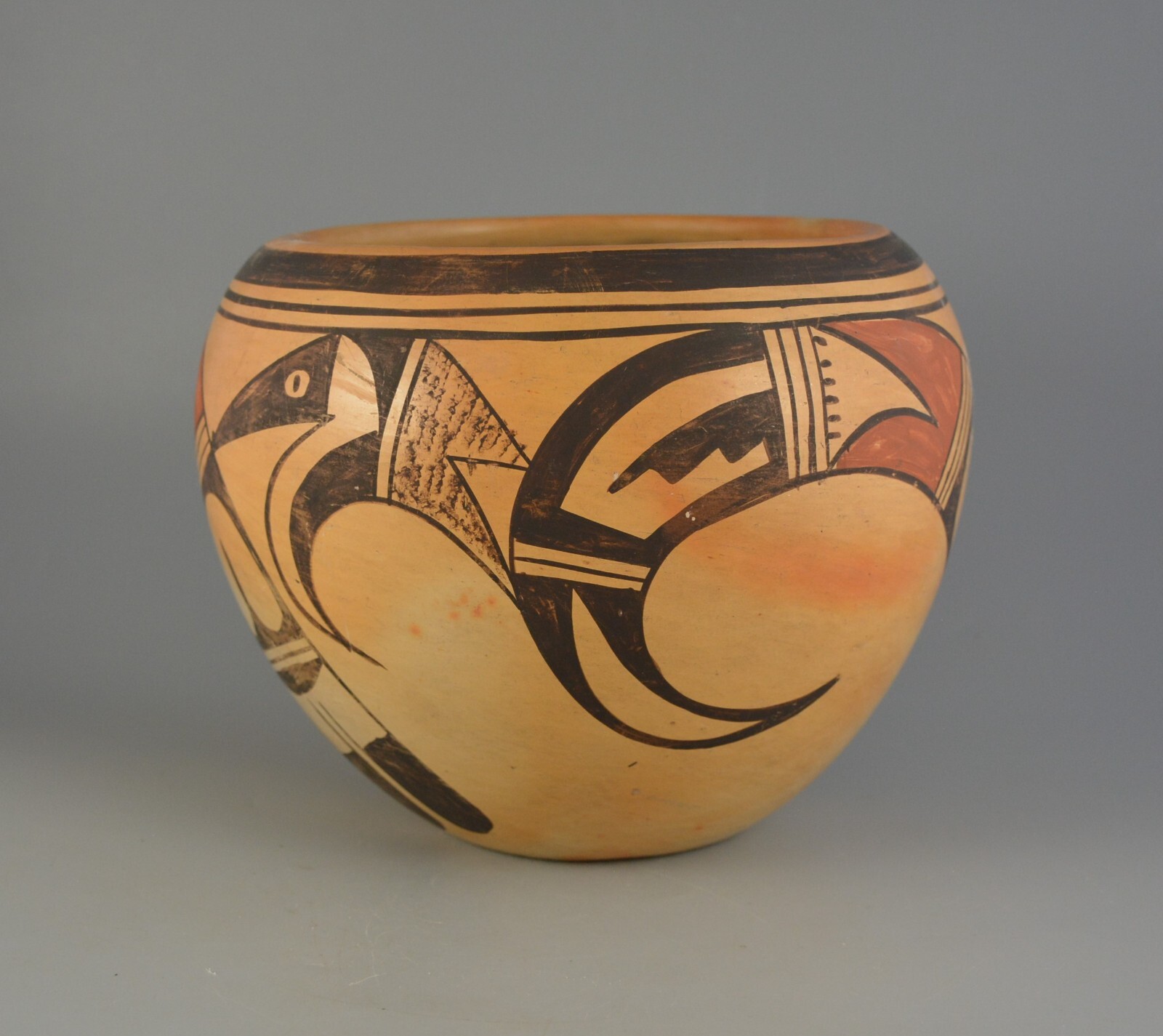 Laura Chapella Tomosie  1907-1981- Old Vintage Hopi Pot-7 1/2 