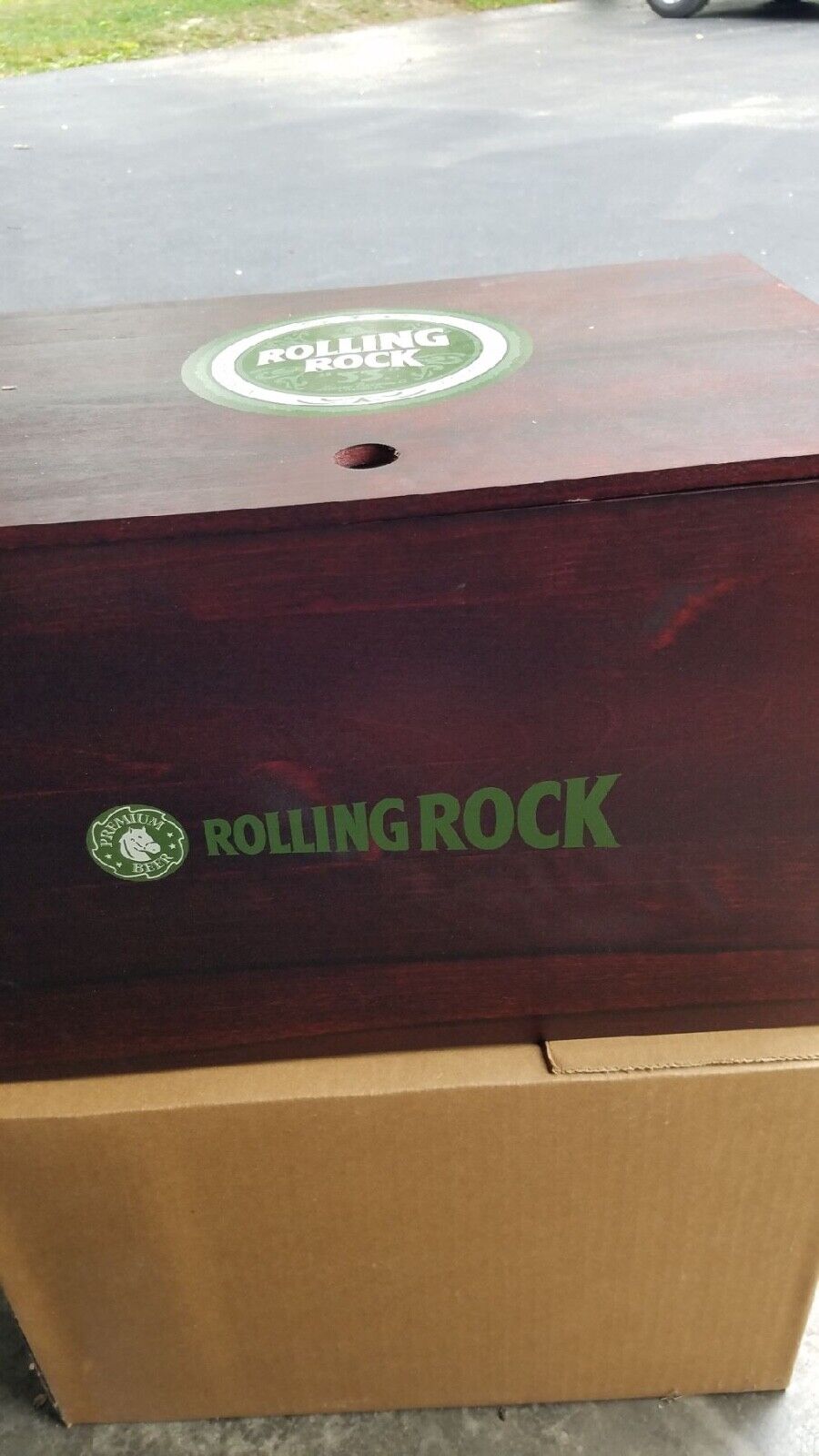 MIB Rolling Rock Beer Wooden Box Crate Latrobe Brewing Co Latrobe Pa