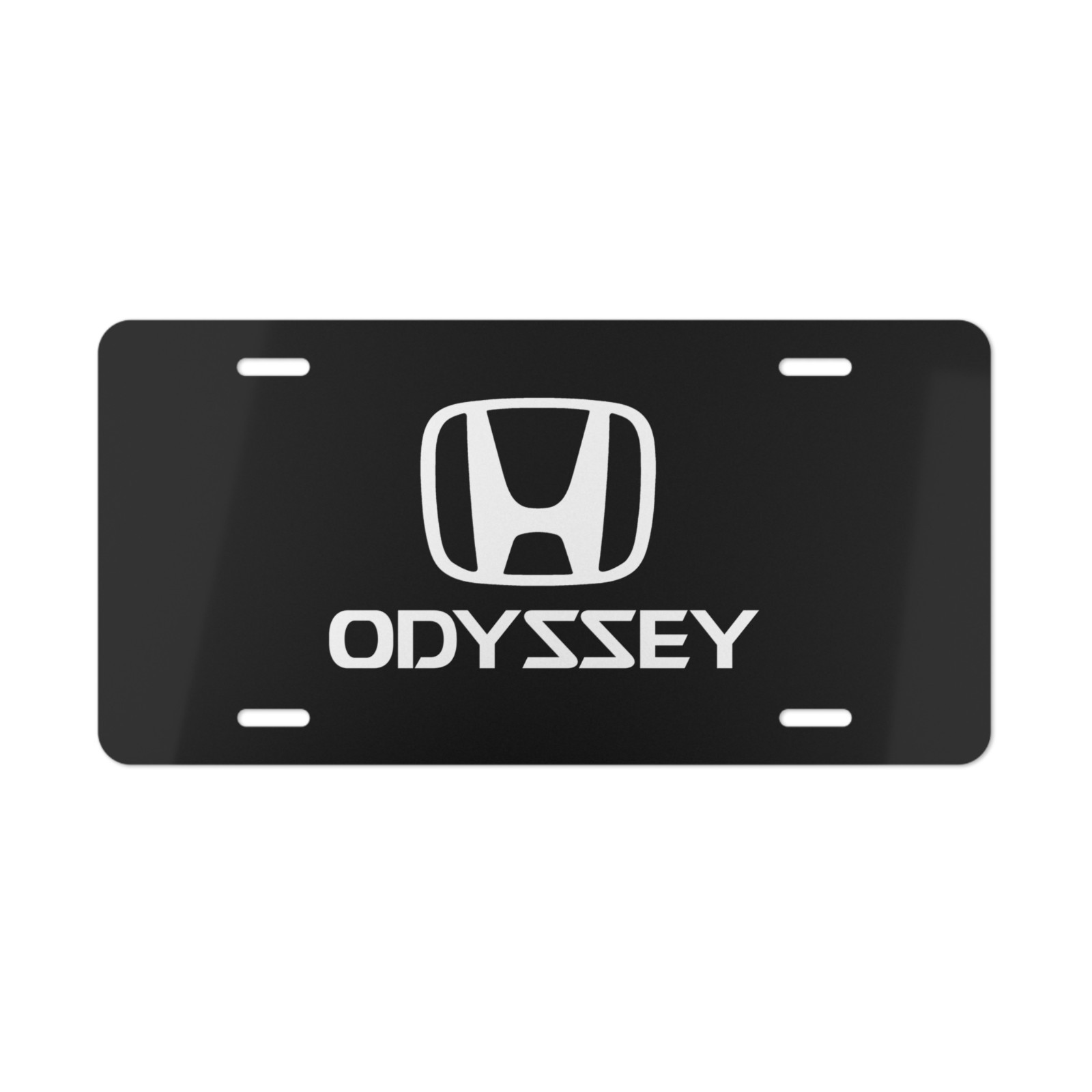 Honda Odyssey, License Plate Auto Car Tag Metal Aluminum (Black Background)