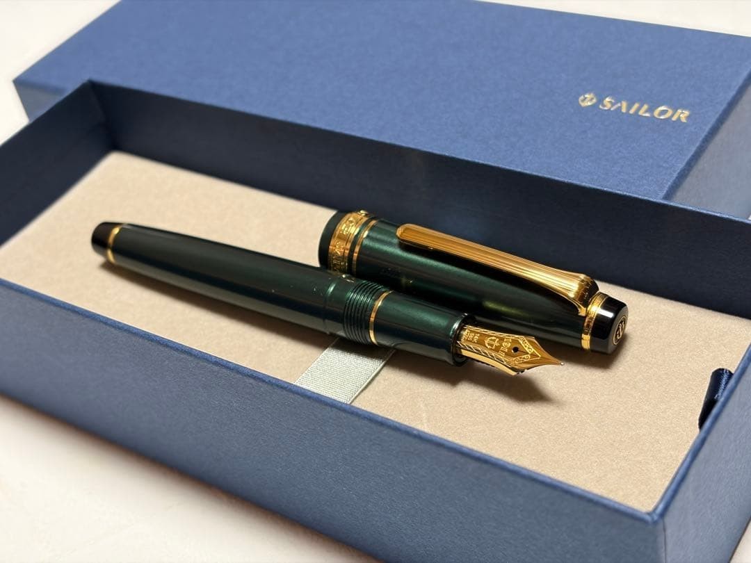 Sailor Pro Gear Slim Fountain Pen Shikiori Manyo Green 14k Nib MF