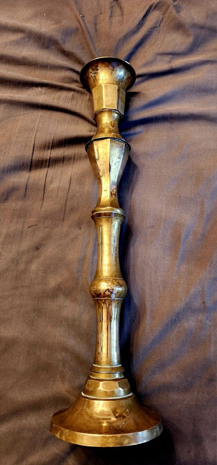 Spectacular Victorian Brass Candlestick Holder 22