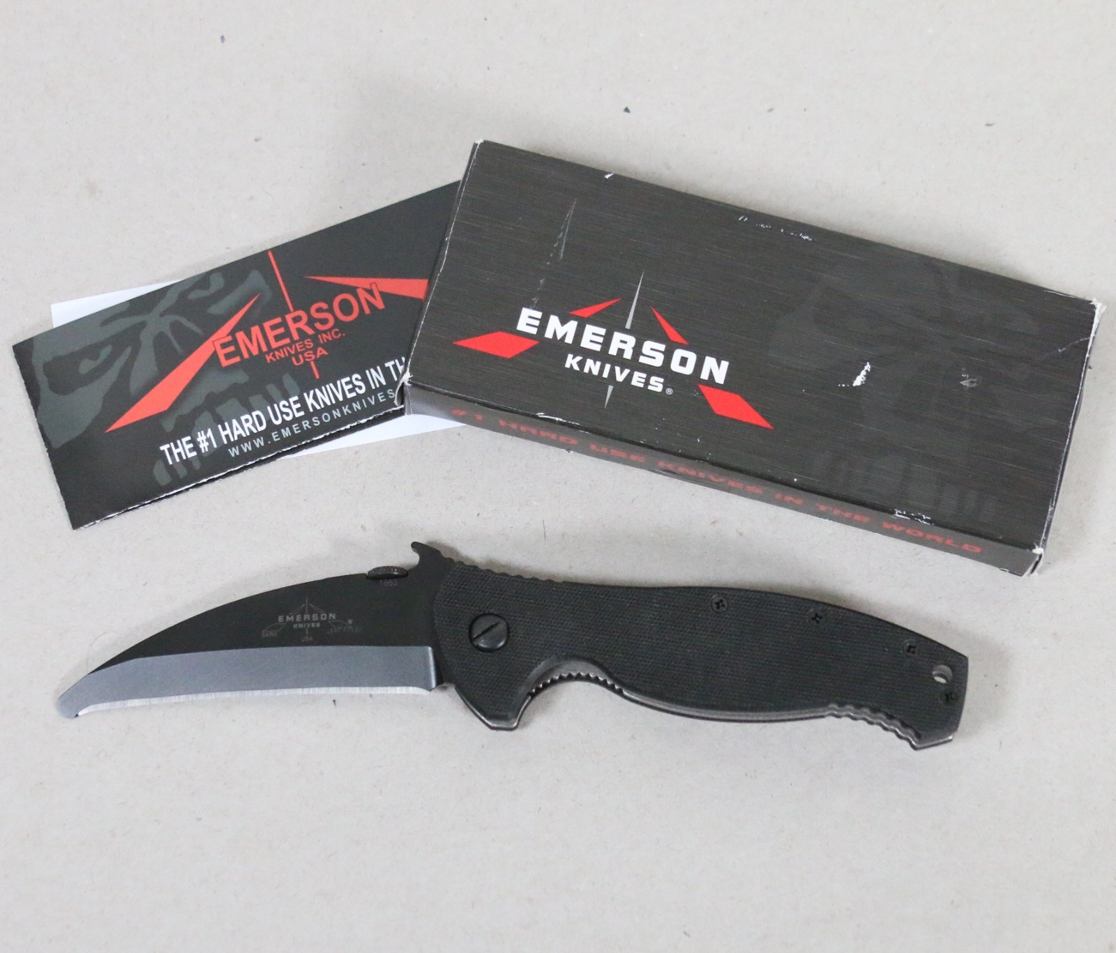 EMERSON Knives USA SARK-BT Folding Knife Black w/ Box - Good Condition