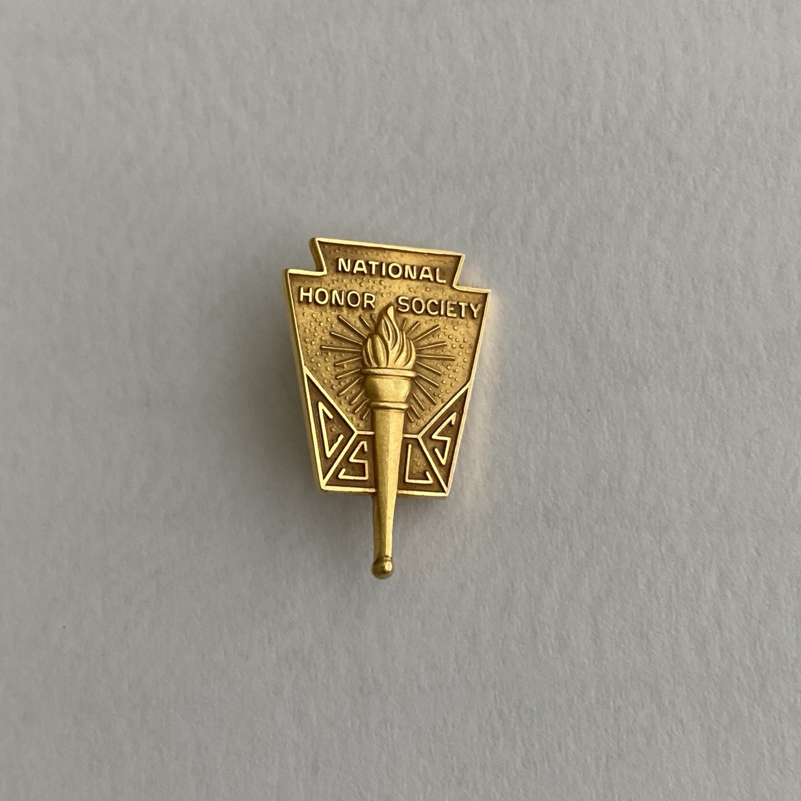 Vintage 10K Yellow Gold NHS National Honor Society Lapel Pin; Balfour Maker