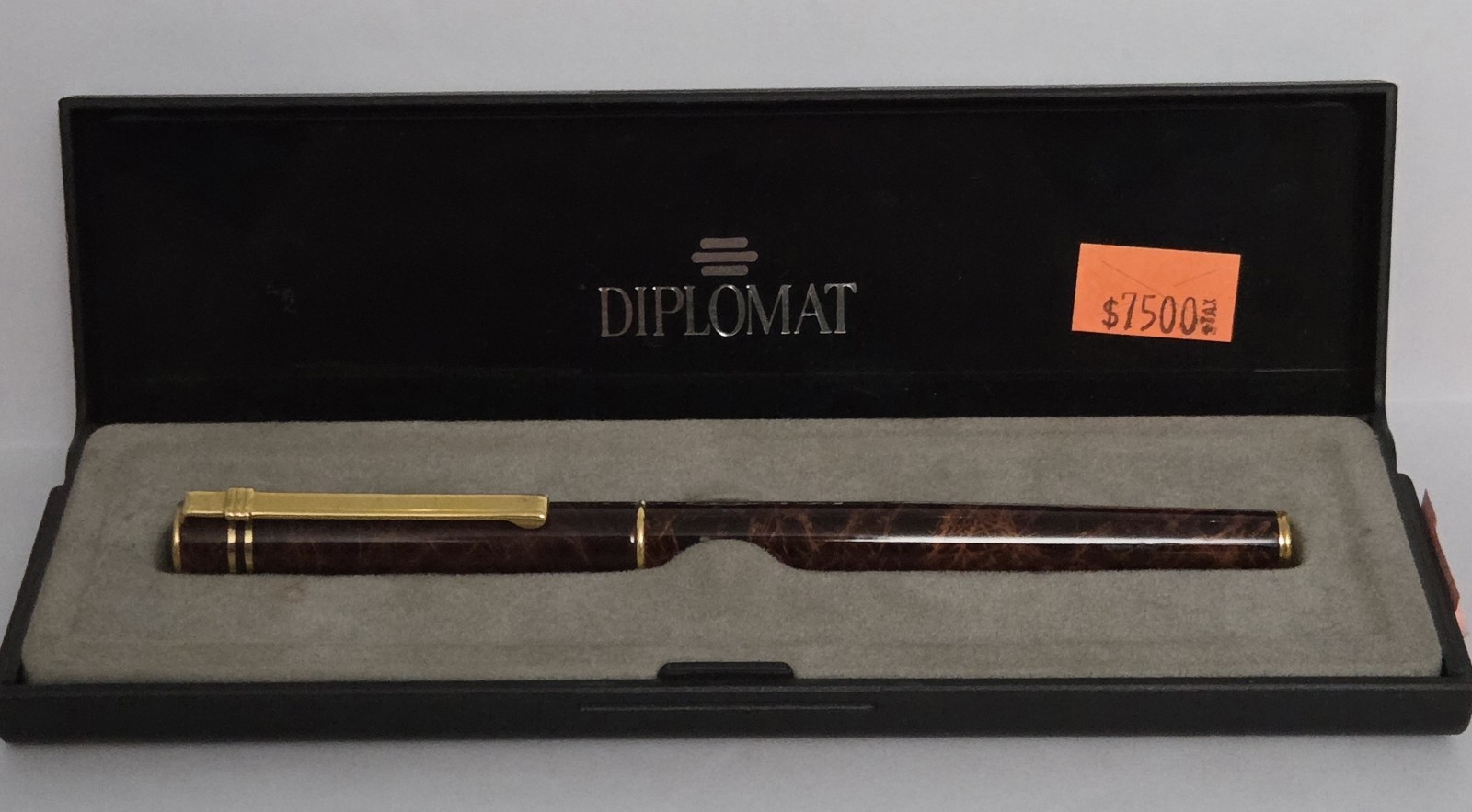 New - West German Diplomat - Tourtoiseshell - Gold 14k Fountain Pen w/ Box 🇩🇪