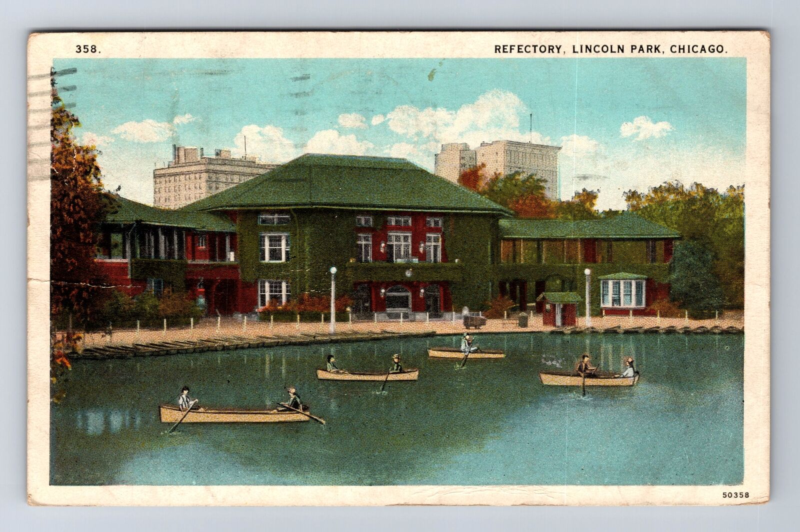 Chicago IL-Illinois, Refectory, Lincoln Park, Antique, Vintage c1929 Postcard