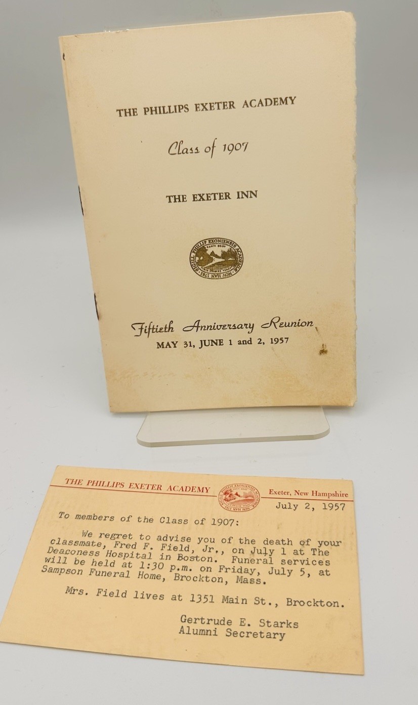 The Phillips Exeter Academy 1907 Class 50th Anniv Reunion 1957 Booklet/Postcard