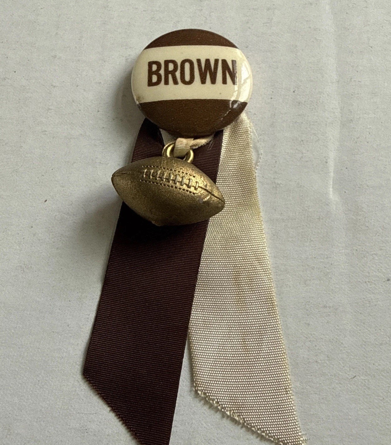 RARE Antique Vintage BROWN UNIVERSITY Golden Football Pin Badge Medal Pinback RARE Antique Vintage BROWN UNIVERSITY Golden Football Pin Badge Medal Pinback