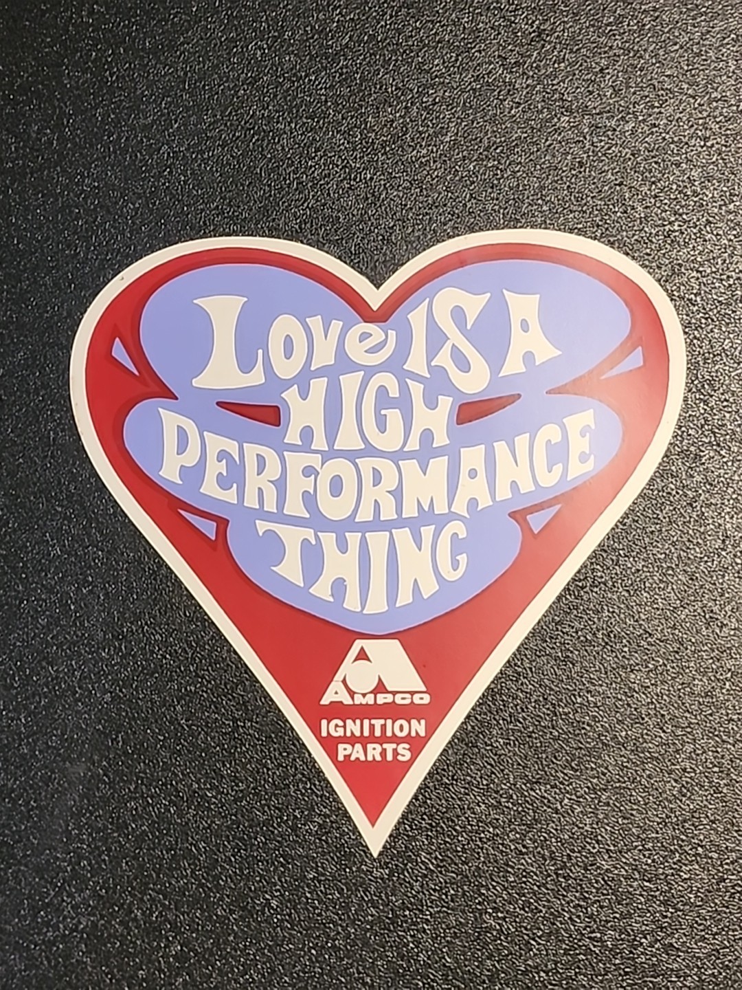 Vintage Ampco Ignition Parts Heart Decal