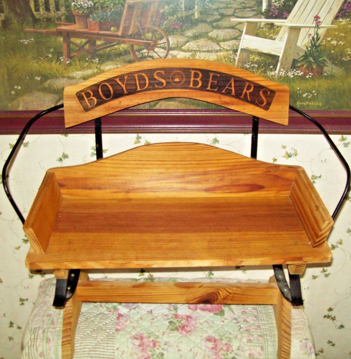 Boyds Bears Display Buck Board Bench \ Boyds Bears Display Buck Board Bench \