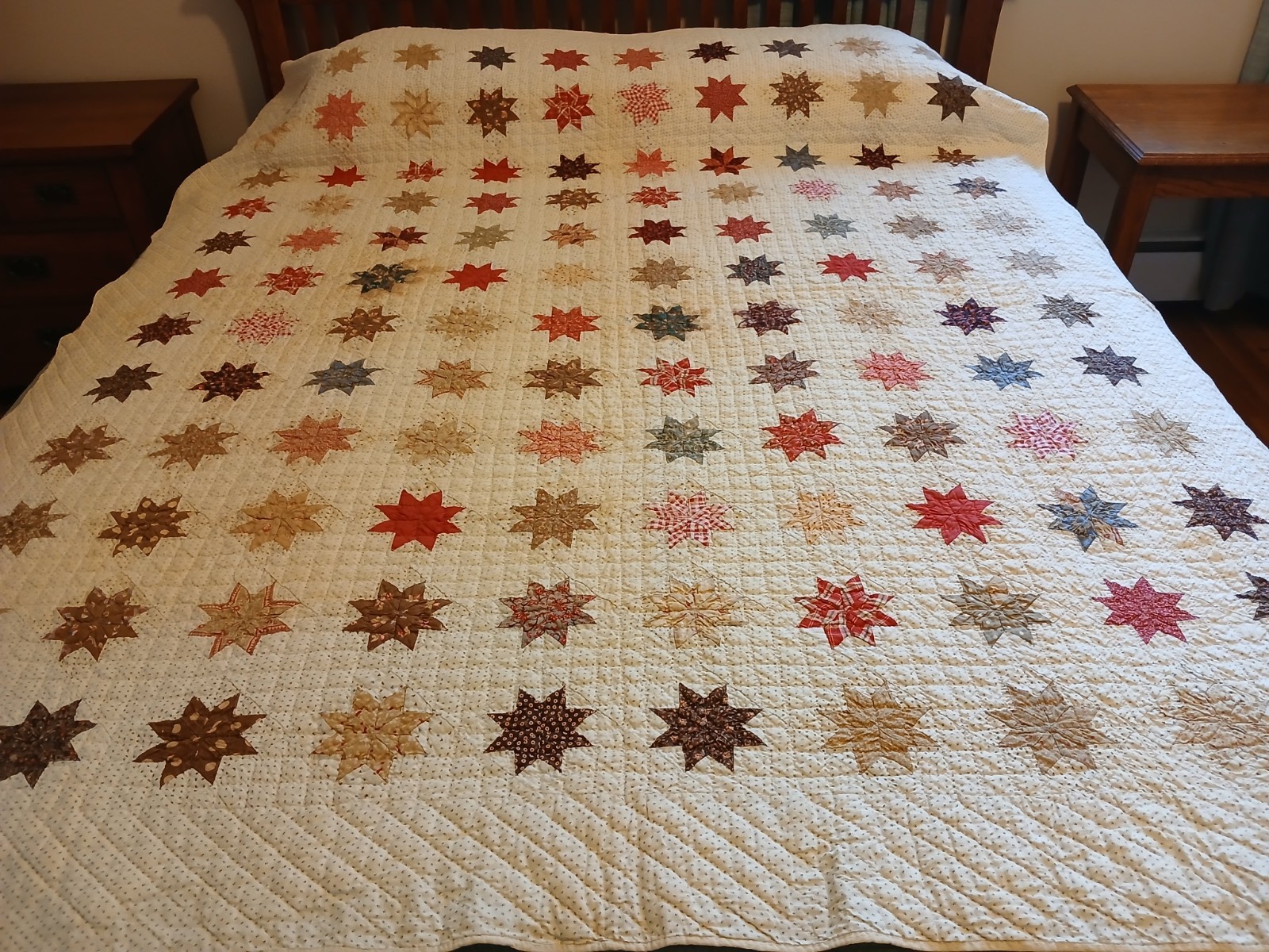 Antique Star Quilt  - 1891 With Provenance