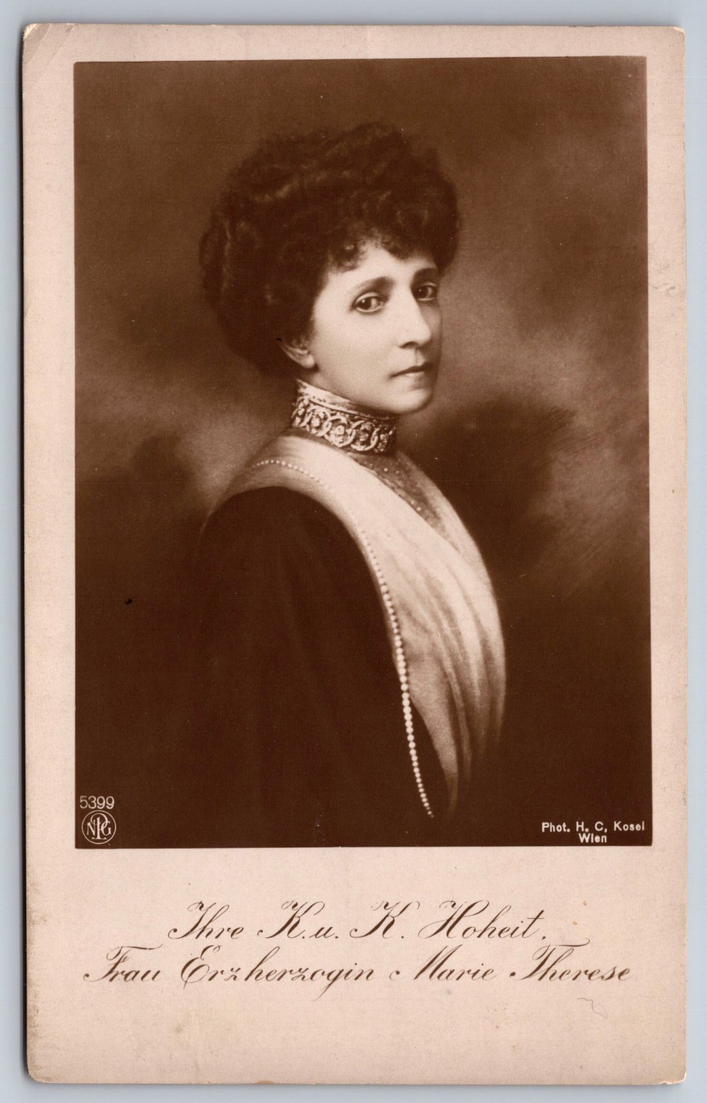Postcard of Archduchess Elisabeth Franzis AKA Infanta Maria Teresa of Portugal