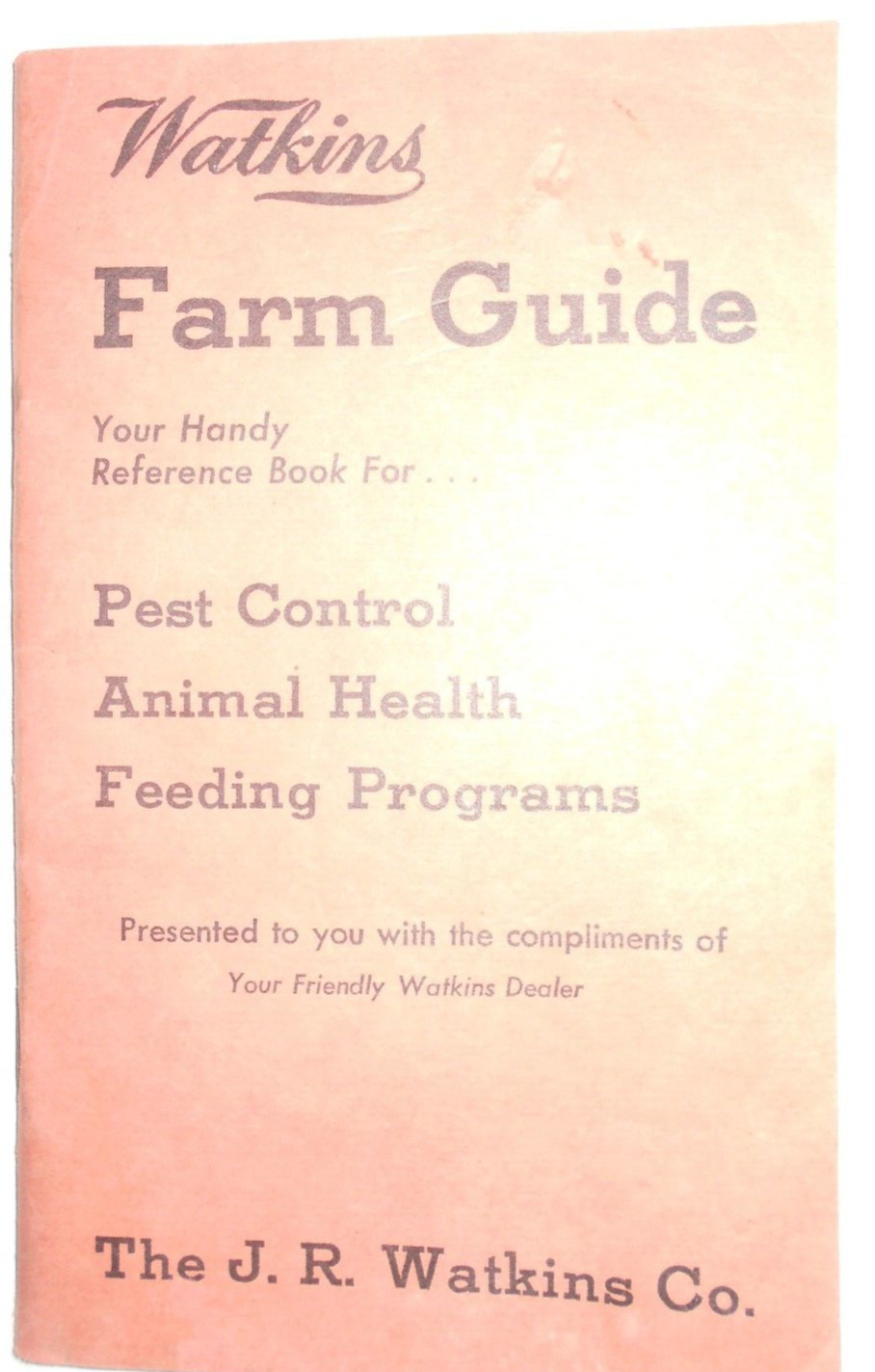 Vintage J. R. Watkins Co Farm Line Guide Winona Minnesota Advertising Booklet