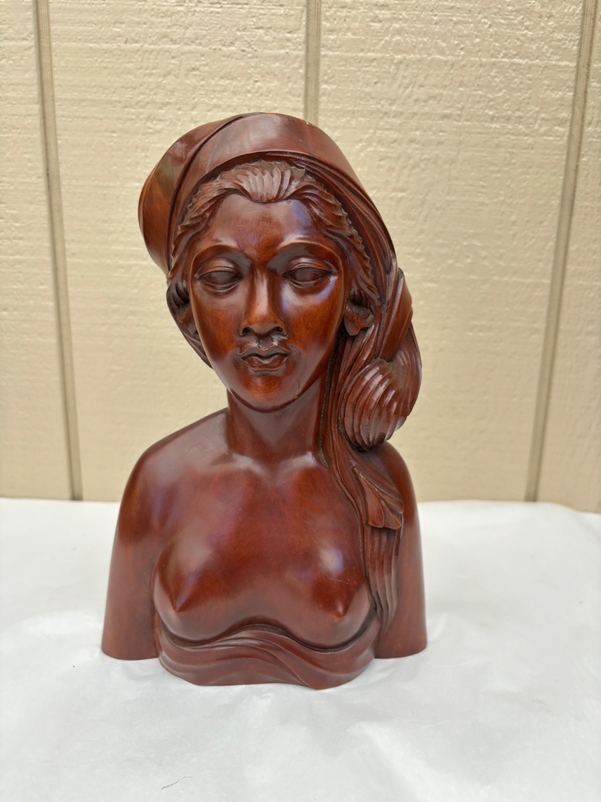 Antique Hand Carved Balinese Woman 1940's Antique Hand Carved Balinese Woman 1940's