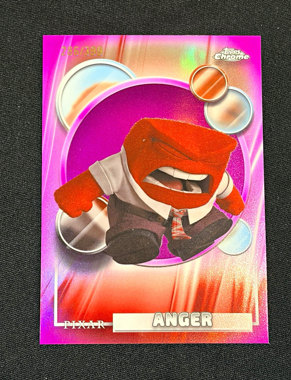 2026 Topps Chrome Disney Pixar Inside Out Anger #173 Serial Numbered/399