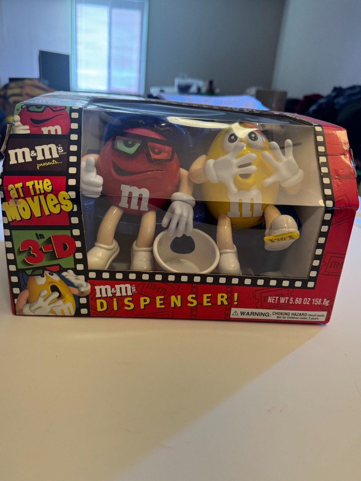 M&M\'s At The Movies 3-D Candy Dispenser Limited Edition Red Yellow New in Box
