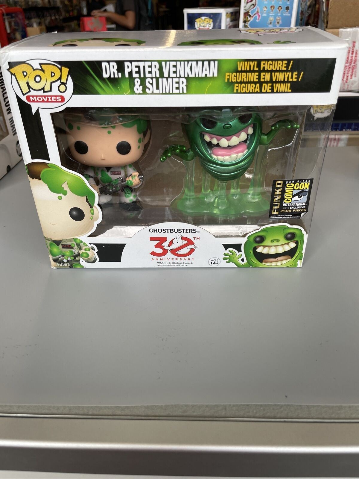Ghostbusters SDCC 2014 exclusive Dr. Peter Venkman and Slimer 2 pack 