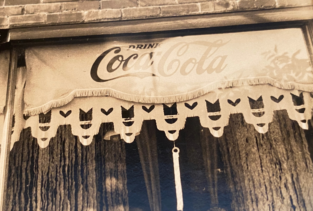 Coca Cola 1900s Storefront Window Original Cabinet Photo Signs Door Push Plate