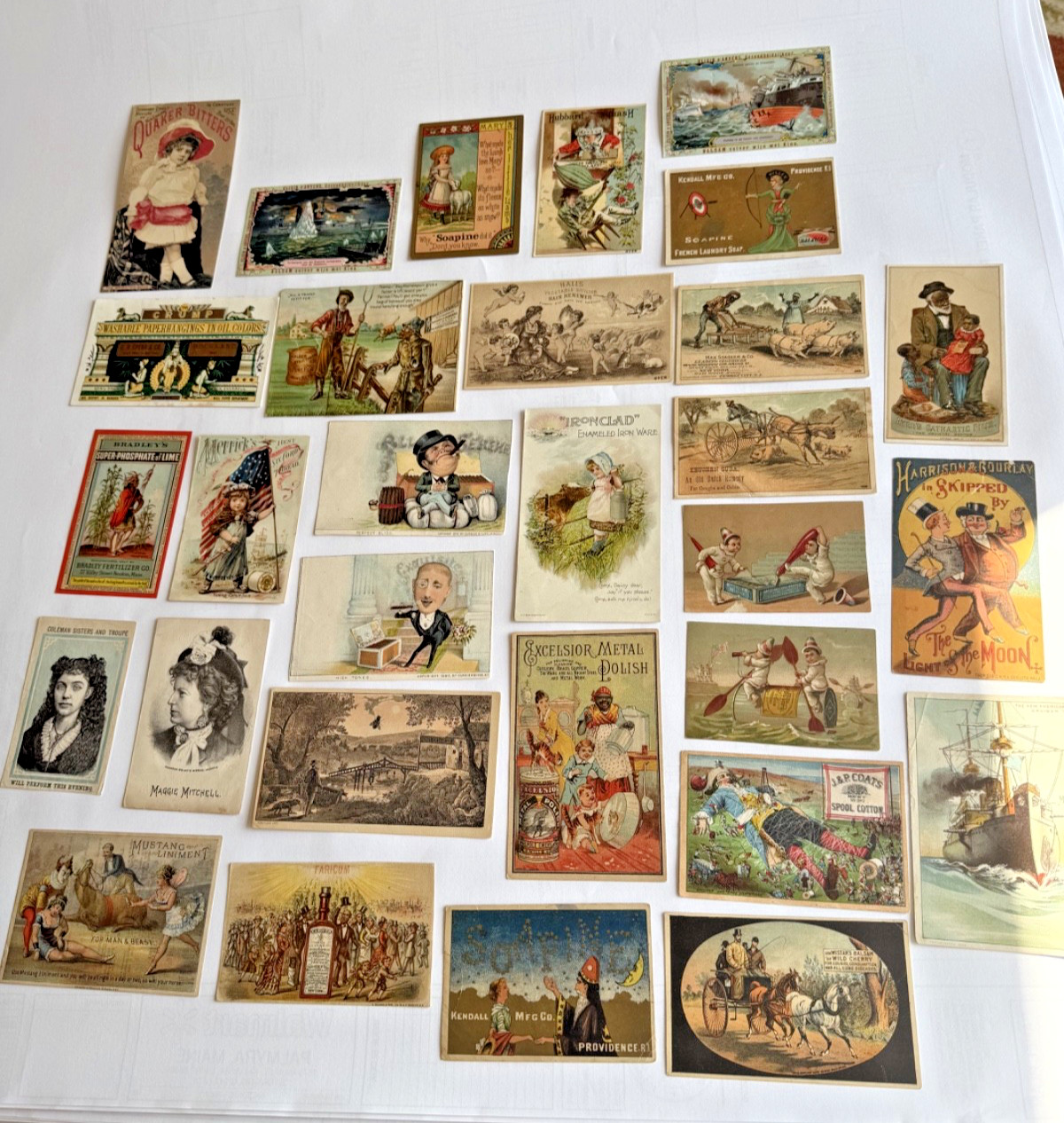 30 VICTORIAN TRADE CARDS INCLUDING  2 CURRIER AND IVES (#26-140)