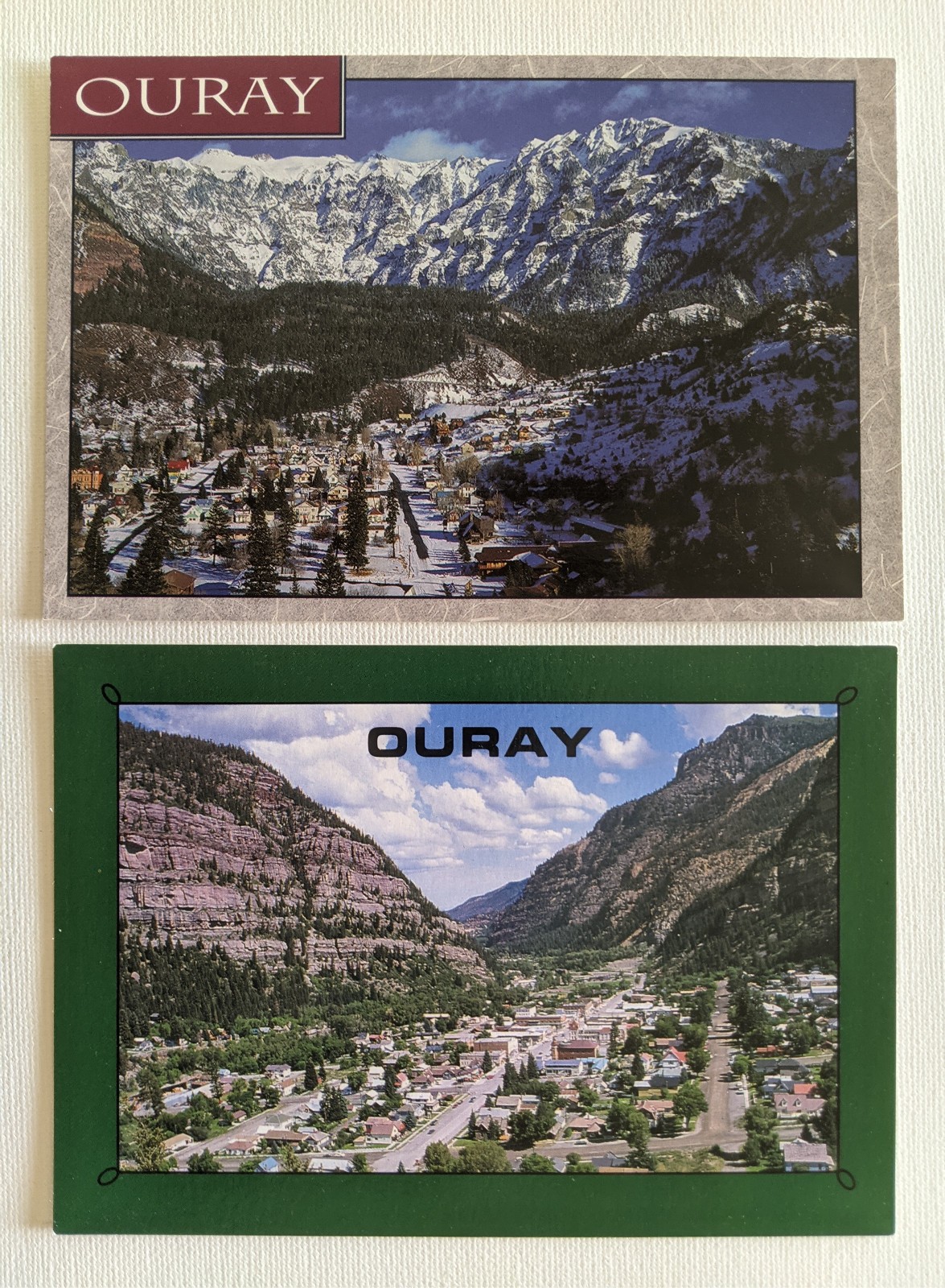 2 Vintage Postcards Victorian City Ouray Amphitheater CO The Gem Of The Rockies