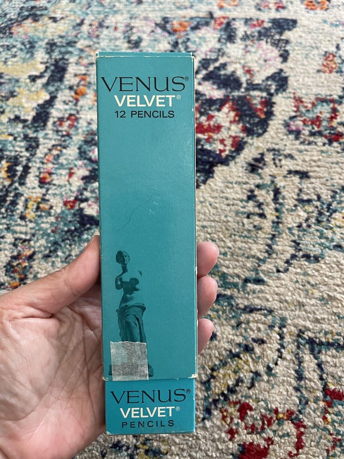 Vintage Venus Velvet Pencils 3557 No. 3 Hard 11 Pencils New Old Stock, Blue Band