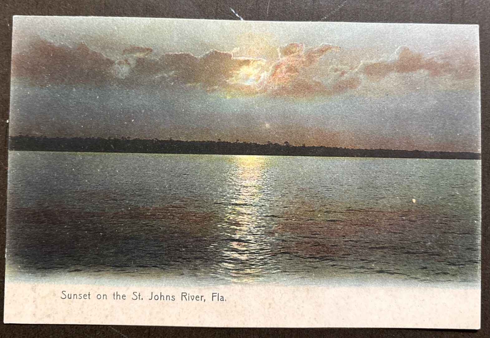 Sunset On The St. John\'s River, Florida FL Postcard Photo Copyright 1905