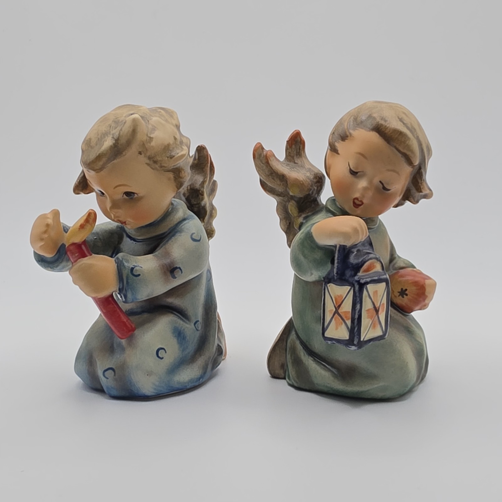 Goebel Hummel Guiding Angel 357 Shining Light 358 Figurines Pair W Germany