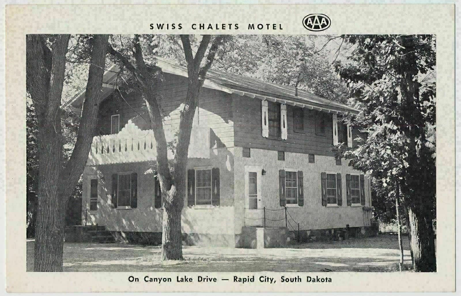 Swiss Chalets Motel on Canyon Lake Drive, Rapid City, South Dakota Swiss Chalets Motel on Canyon Lake Drive, Rapid City, South Dakota