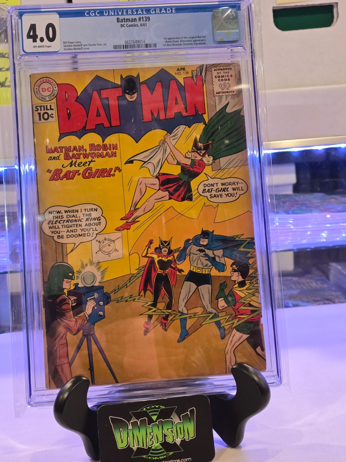 BATMAN #139 DC 1961 CGC 4.0 1ST APP OF ORIGINAL BAT-GIRL AND 1ST CLUE BOWMAN
