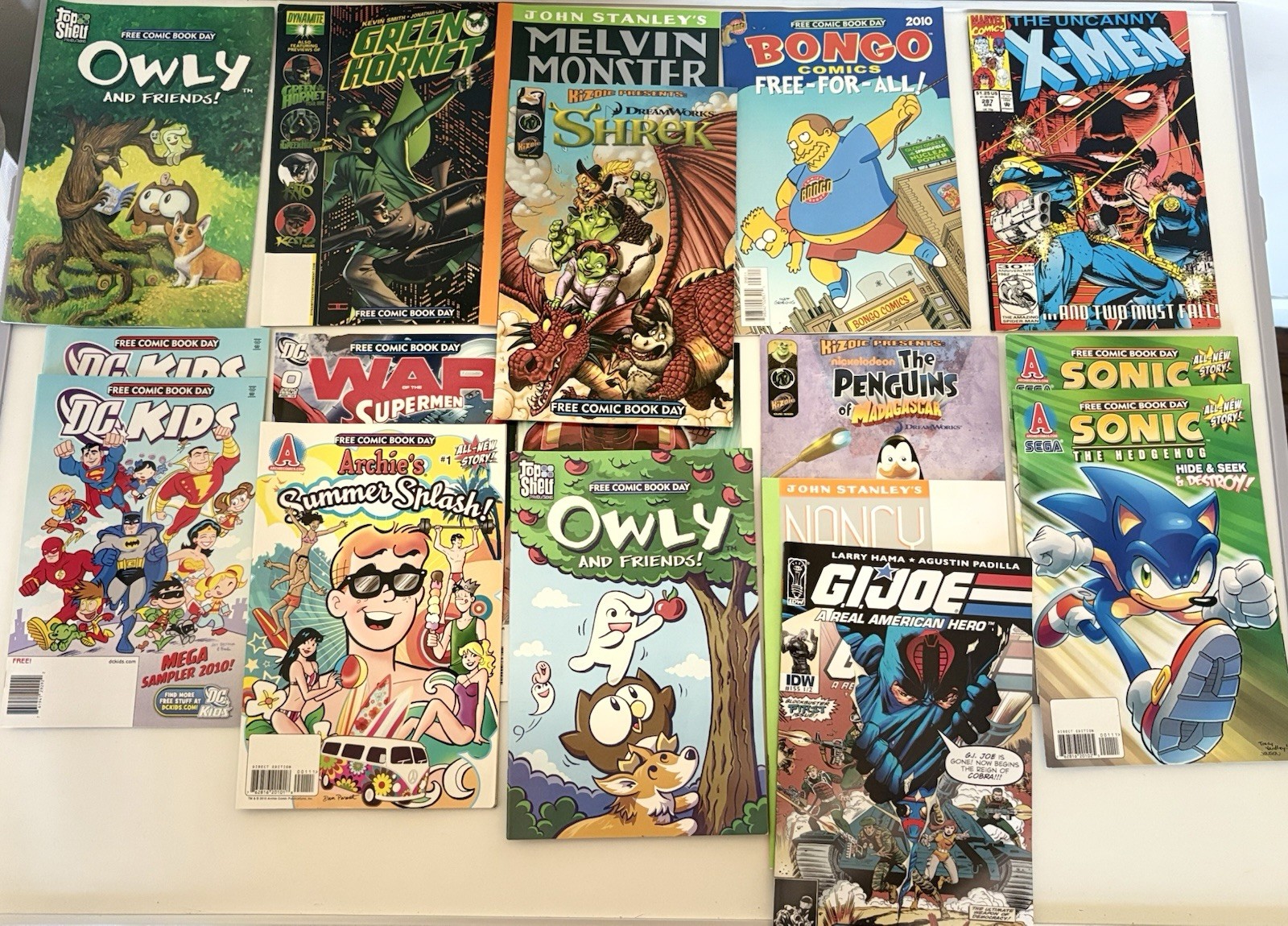 VTG Comic Book Bundle Lot 14 Free Comic Book Day Uncanny X-Men GI Joe Sonic DC