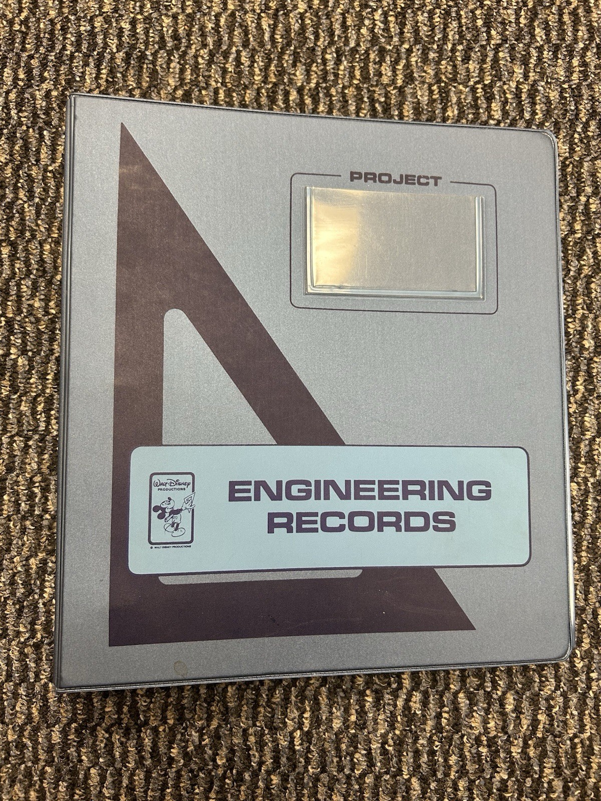 Rare Vintage Walt Disney Productions “Engineering Records” Project Binder Empty