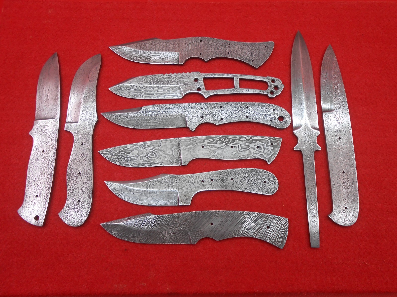 10Pcs Lot Of Damascus Steel Custom Handmade Knife Blade Blank For Supply F774