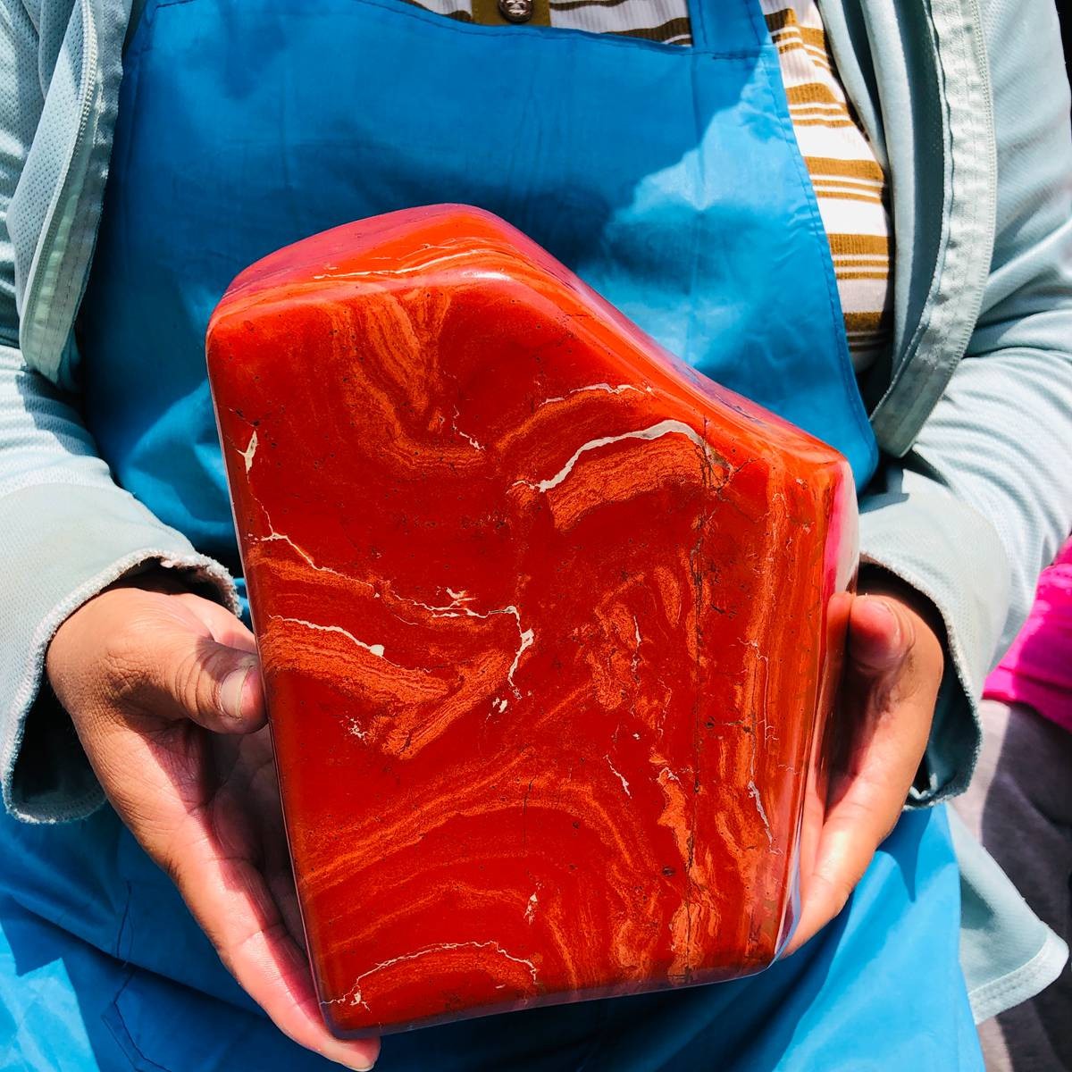 11.68LB Natural red jasper quartz crystal freeform specimen healing decor