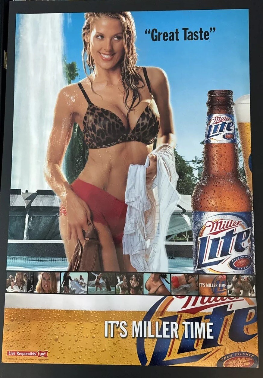2003 MILLER LITE  Great Taste Advertising Poster (18”x 26”) It’s Miller Time ￼