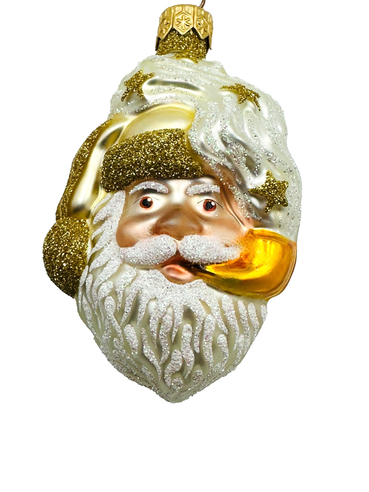 Merry Olde Elf Gold Santa Head Ornament - Patricia Breen - Poland  4\