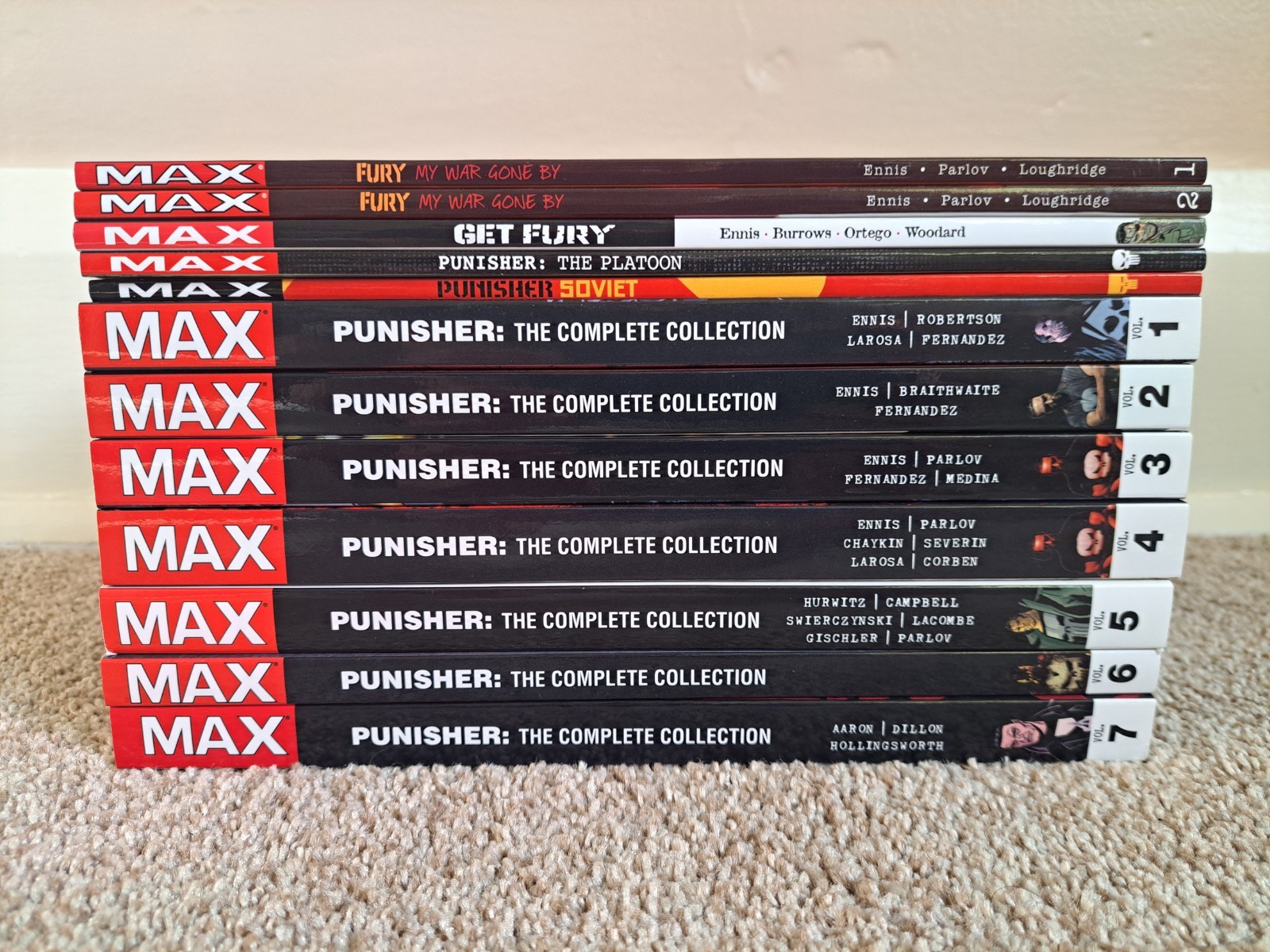 Punisher Max Complete Collection Vol 1 2 3 4 5 6 7 Soviet Platoon Fury Marvel...