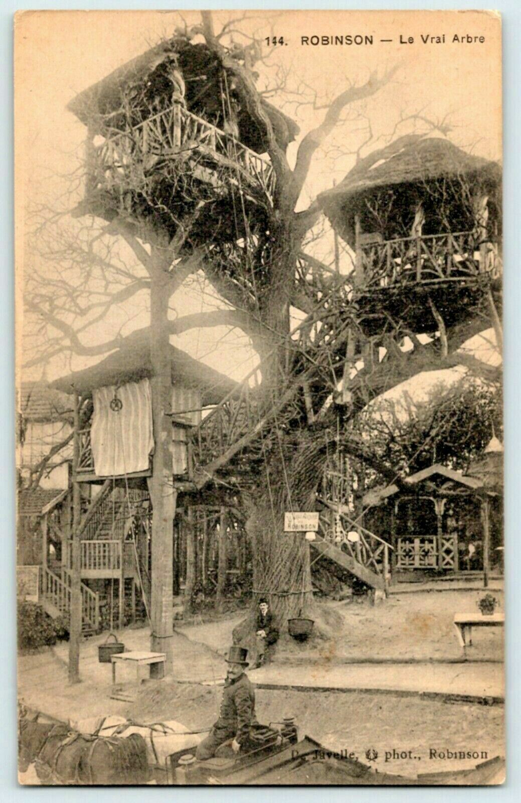 Post Card Tree House Man In Buggy With Top hat La Vrai Arbre ( The Real Tree) A5 Post Card Tree House Man In Buggy With Top hat La Vrai Arbre ( The Real Tree) A5