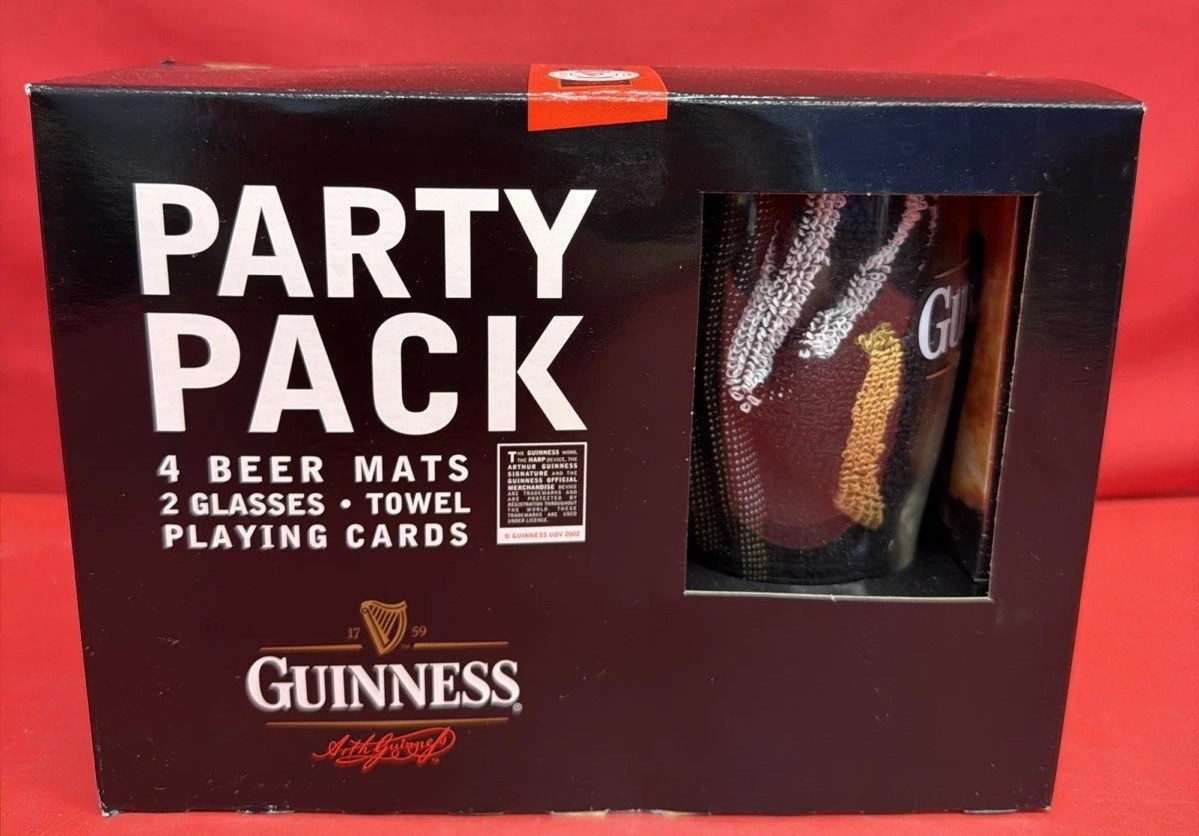 Official Vintage 2002 Guinness Draught Party Pack Gift Set-New In Box Official Vintage 2002 Guinness Draught Party Pack Gift Set-New In Box