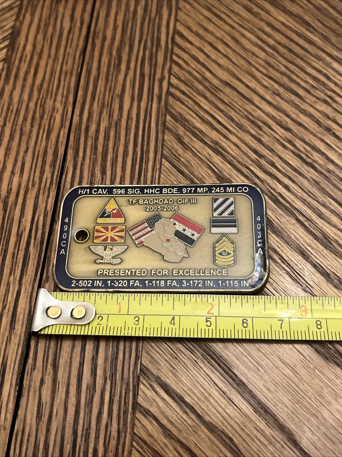 3rd Brigade 1st Armored Division Baghdad OIF III For Excellence Challenge Coin
