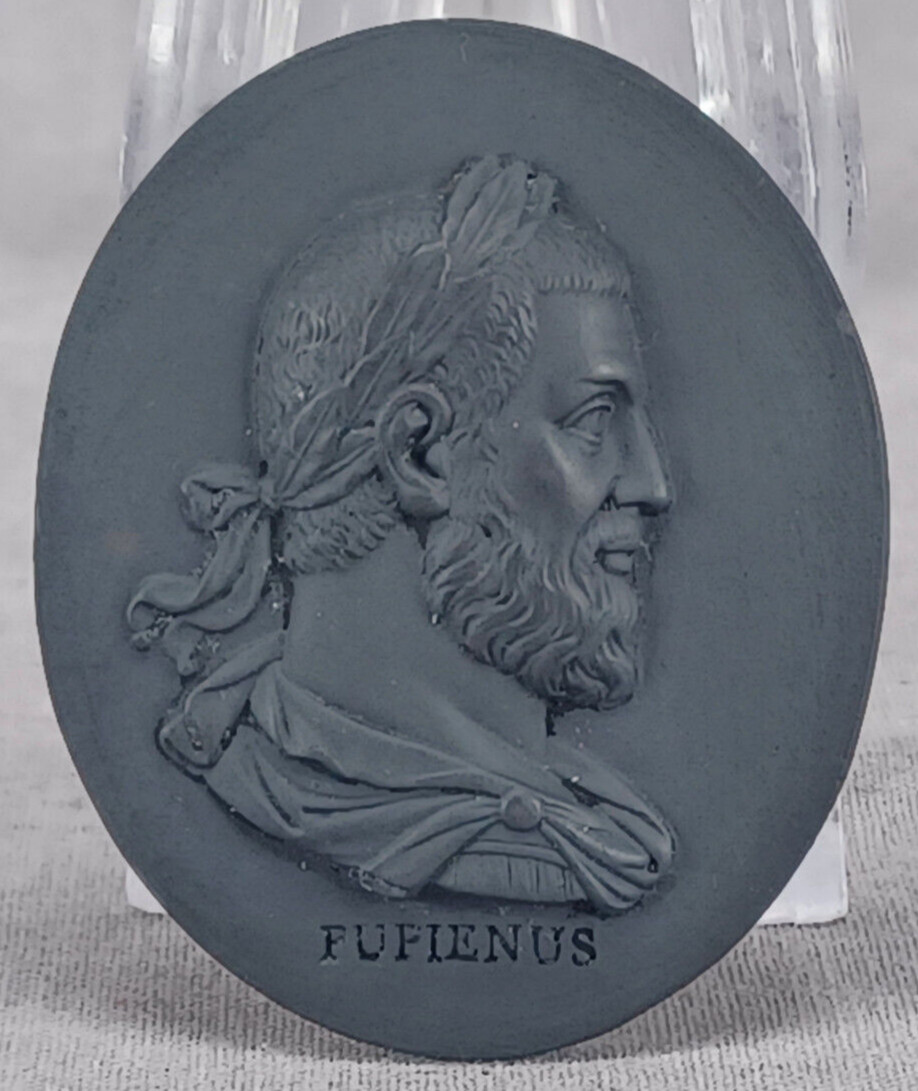 Wedgwood Pupienus Black Basalt Portrait Medallion Plaque Circa 1780-1795