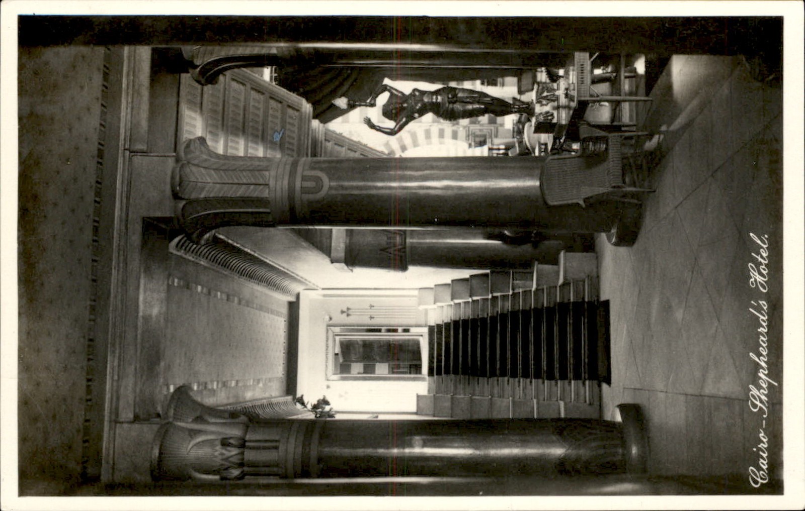 Hotel Interior Lehnert & Landrock c1920s-30s Real Photo Vintage Postcard bhn