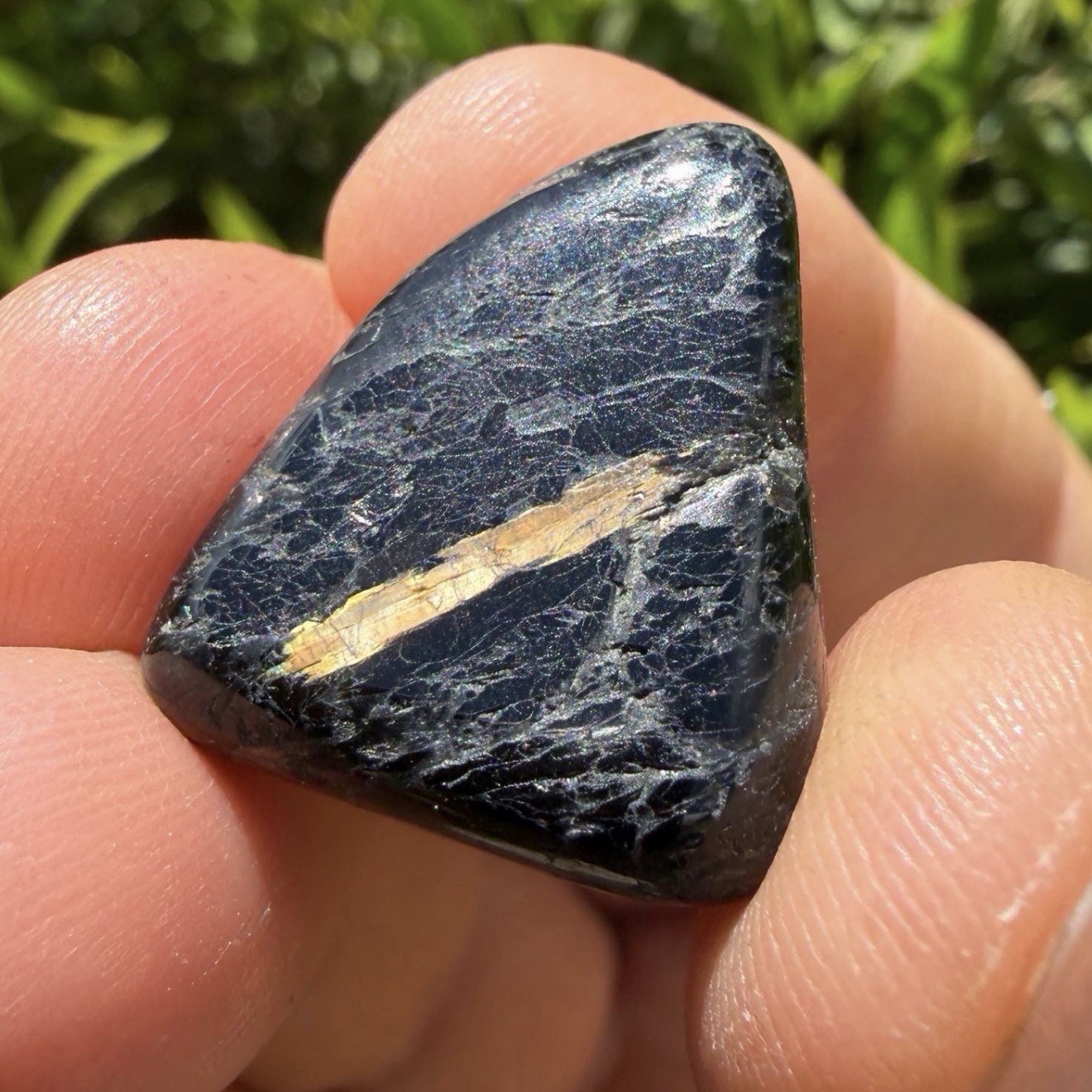 Nuummite Stone, Polished Nuummite, Greenland, Reiki, Energy Work, 8.29 Grams