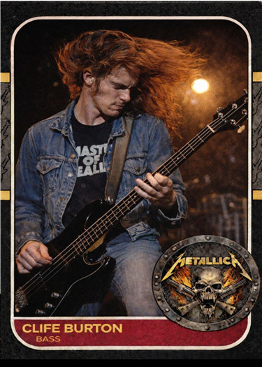 CLIFF BURTON METALLICA ### BUY 5 GET 1 FREE ### or 30% OFF 12 OR MORE