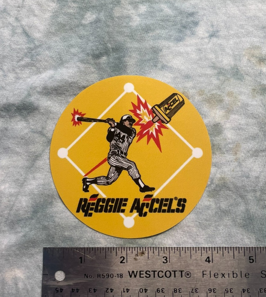 ACCEL REGGIE JACKSON ACCELS Repro of Vintage DRAG RACING Sticker Decal ACCEL REGGIE JACKSON ACCELS Repro of Vintage DRAG RACING Sticker Decal