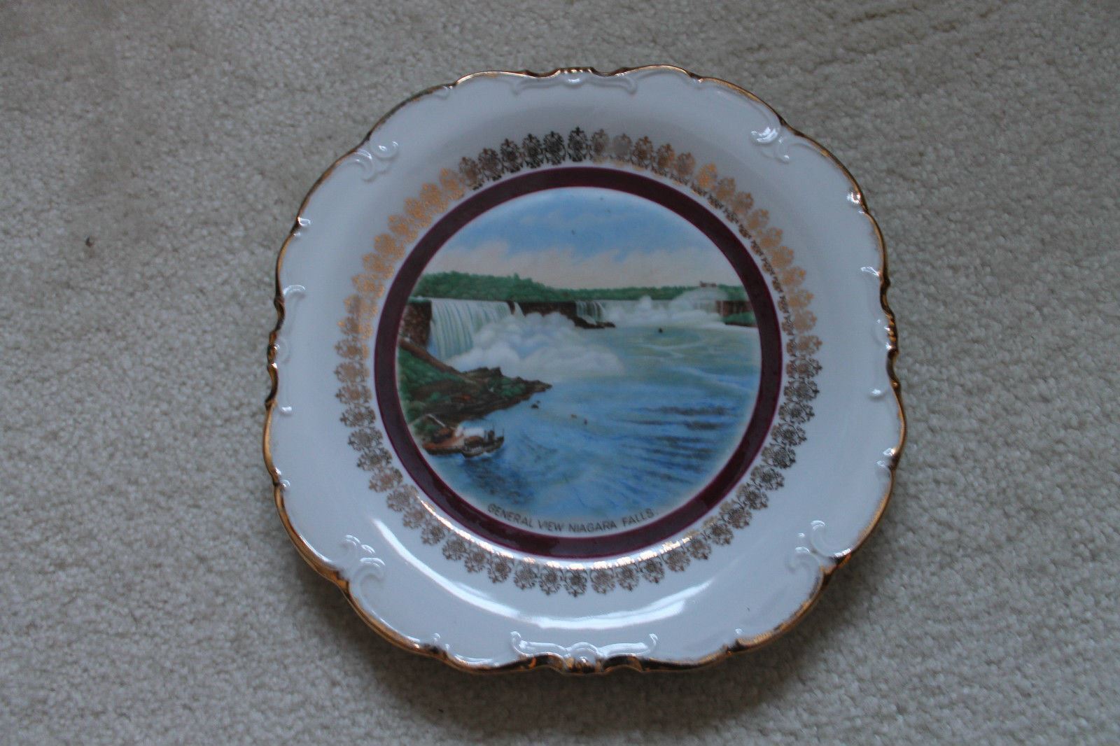 Vintage Niagara Falls  Porcelain plate Made in Germany - 10