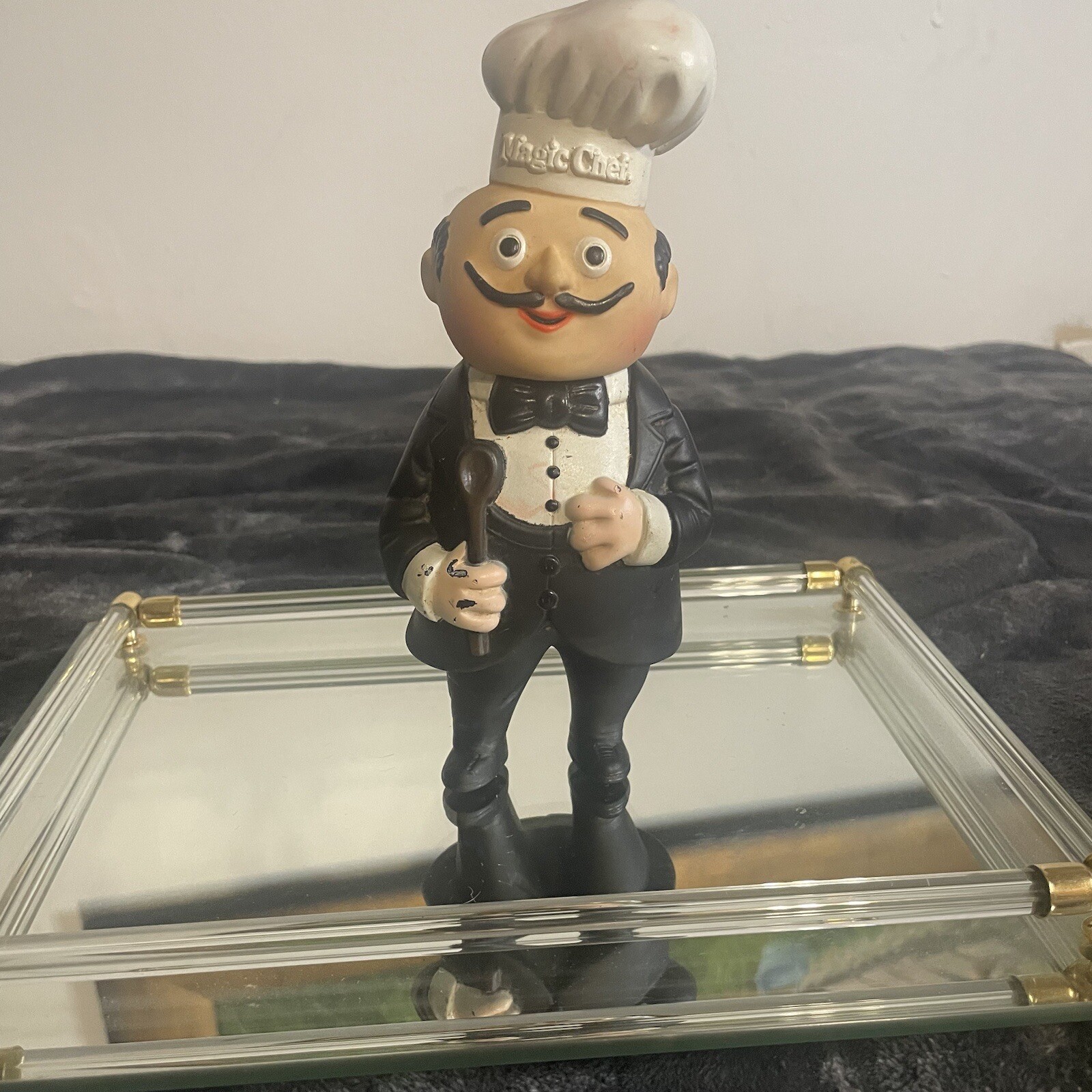 Vintage Magic Chef Coin Bank toy doll Vinyl  7 1/2 inch Collectible decor