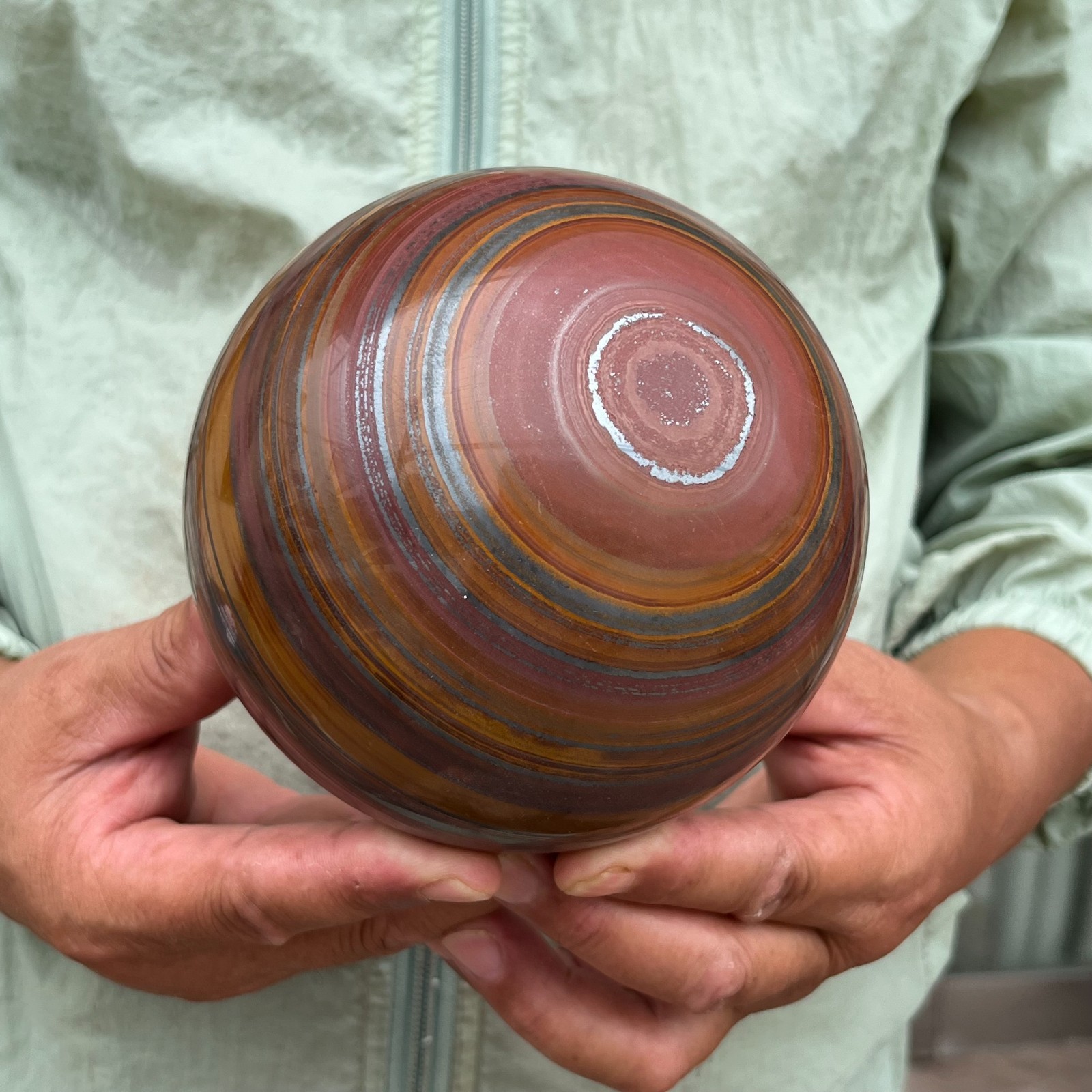 6.94LB Rare Color Natural Tiger Eye Stone Ball Quartz Crystal Ball Reiki Healing